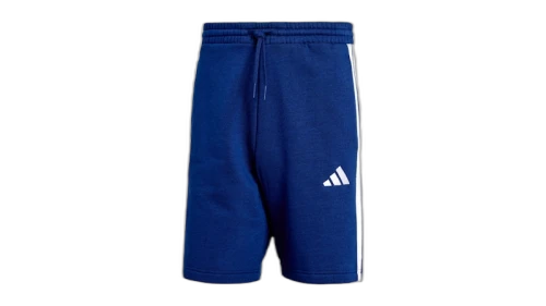 adidas Essentials 3-Stripes Fleece Shorts Dark Blue White