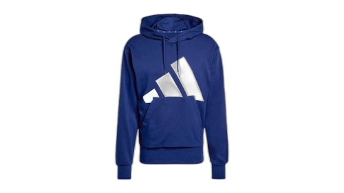 adidas Essentials Big Logo French Terry Hoodie Dark Blue/White