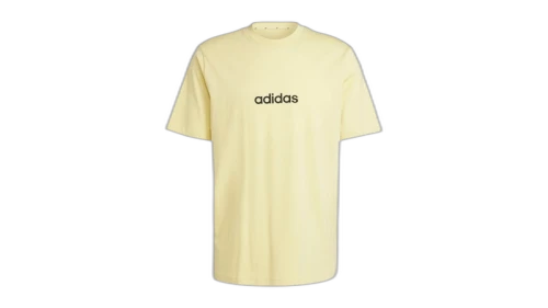 adidas Essentials Linear Single Jersey Tee Powder Yellow Black