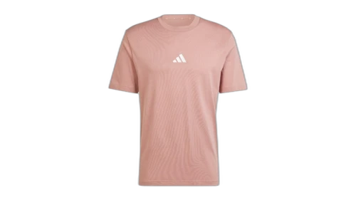 adidas Essentials Small Logo Single Jersey T-Shirt Warm Clay White