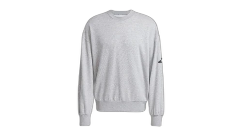 adidas Essentials Loose Fit 3 Bar Logo Sweatshirt Medium Grey Heather/Black