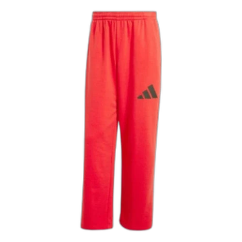 adidas Essentials Wide Leg 3 Bar Logo Pants 'Red'