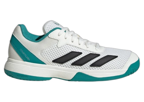 adidas Courtflash Cloud White Pure Teal Off White (GS)