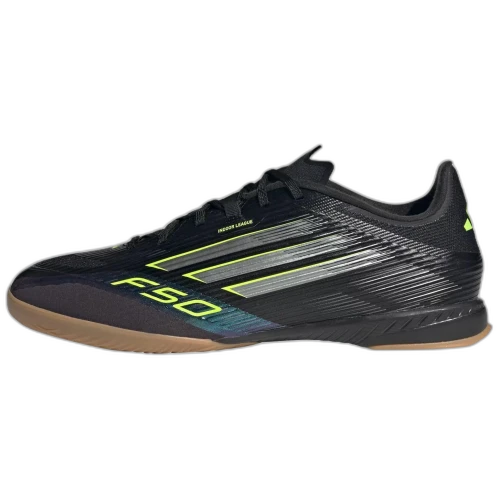 adidas F50 League Indoor Core Black Iron Metallic Lucid Lemon