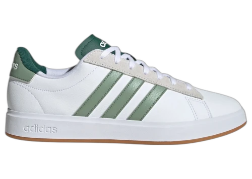 adidas Grand Court 2.0 Cloud White Silver Green Collegiate Green