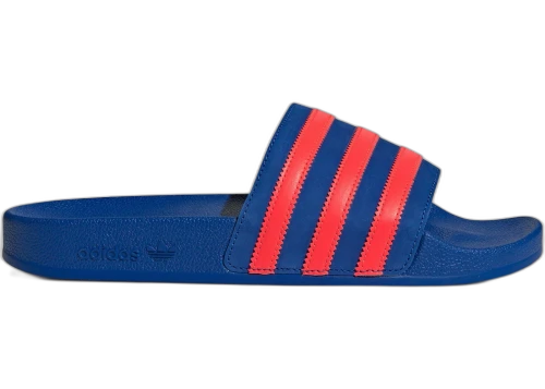 adidas Adilette Slides Power Blue Solar Red (Women's)