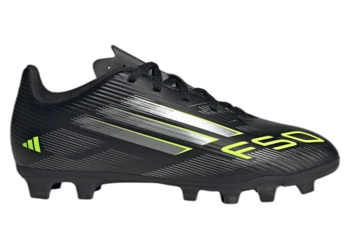 adidas F50 Club FG/MG Core Black Iron Metallic Lucid Lemon (GS)