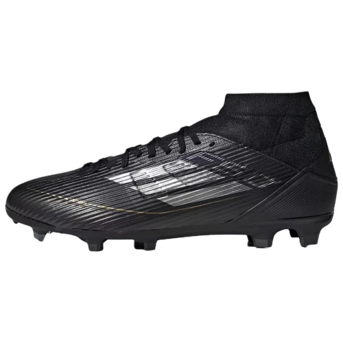 adidas F50 League Mid-Cut FG/MG Black Iron Metallic