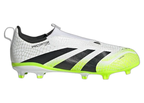 adidas Predator League Laceless FG/MG Cloud White Core Black Lucid Lemon (GS)