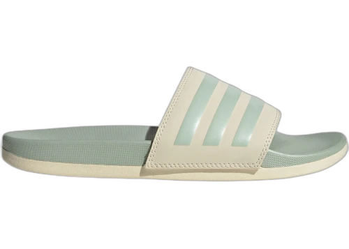 adidas Adilette Comfort Slides Wonder White Linen Green Met. (Women's)