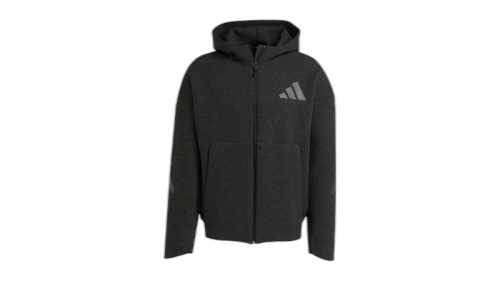 adidas Z.N.E. Premium Full-Zip Hoodie Black Melange