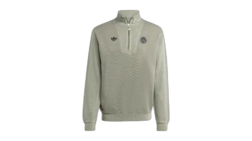 adidas FC Bayern Terrace Icons Half-Zip Top Base Green