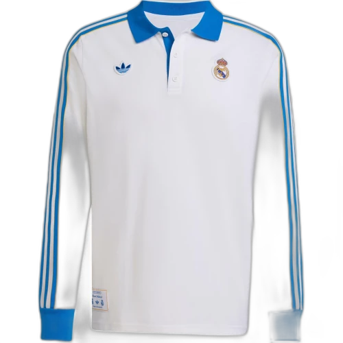 Adidas Originals Real Madrid Terrace Icons Long Sleeve Polo Shirt