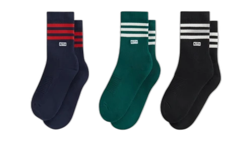 Kith x adidas Football Socks (Set of 3) Blue/Black/Green
