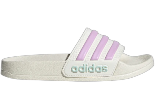 adidas Adilette Shower Slides Off White Bliss Lilac Halo Mint (GS)