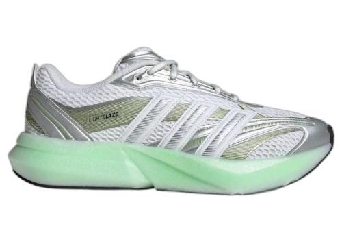 adidas Lightblaze Glow Cloud White Silver Metallic Magic Lime Met (Women's)
