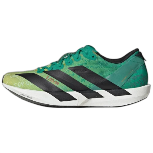 Adidas Adizero Adios 9 Comfortable Woven Racing Running Shoes Men's Yellow Green