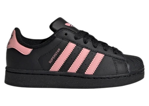 adidas Superstar II Black Glow Pink (PS)