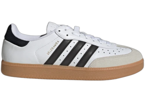 adidas Velosamba Leather White Black Gold Metallic