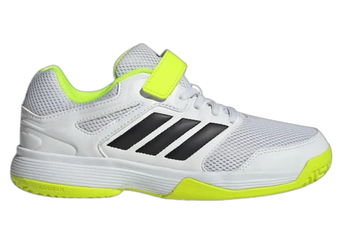 adidas Speedcourt Indoor Cloud White Core Black Lucid Lemon (GS)
