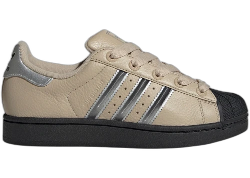 adidas Superstar II Stone Khaki Silver Metallic Core Black (Women's)
