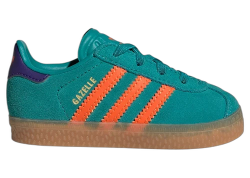adidas Gazelle Comfort Closure Pure Teal Impact Orange Collegiate Purple (TD)