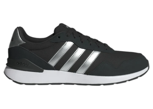 adidas Run 60s 4.0 Core Black Silver Metallic Cloud White (Women's)