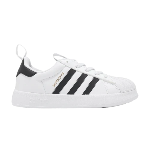 Adidas Originals AdiFOM Superstar Abrasion Resistant Breathable Low top Kids' Skateboarding Shoes White/Black/Gold
