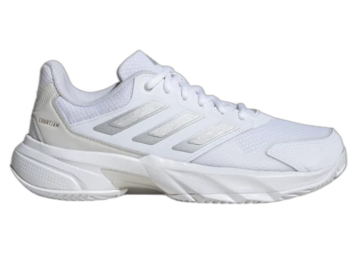 adidas Courtjam Control 3 Clay Cloud White Silver Metallic Grey One (Women's)