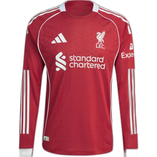 Adidas Free Shipping with adiClub Liverpool Fc 25/26 Long Sleeve Home Authentic Jersey
