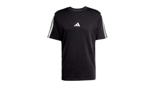 adidas Essentials 3-Stripes Single Jersey T-Shirt Black White