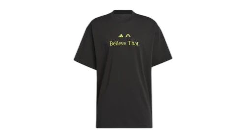 adidas Ae Believe That T-Shirt Black Preloved Lime