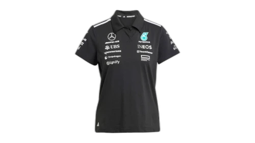 adidas Women's Mercedes AMG Petronas Formula Team Polo Black/White