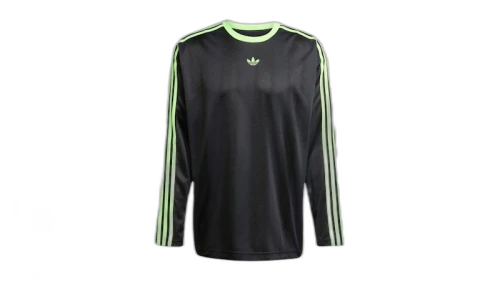 adidas Adicolor Jacquard Long-Sleeve Jersey Black Signal Green