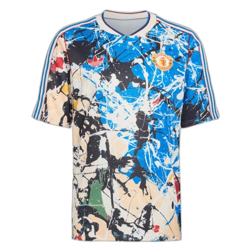 adidas Manchester United x Stone Roses Jersey Asia Sizing 'Black Multi Color'