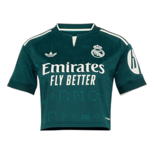 adidas x Real Madrid FC 26/27 Away Cropped Jersey Asia SIzing 'Aurora Ivy' (Women's)