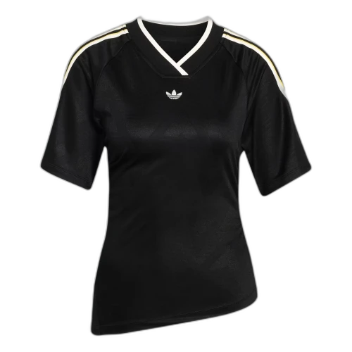 adidas Rouched Football Jersey Asia Sizing 'Black' (Women's)