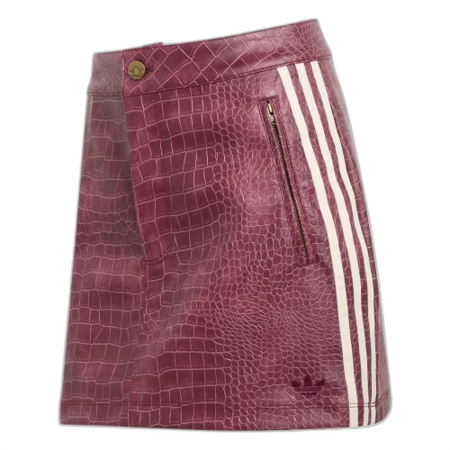 adidas Pleather Mini Skirt Asia Sizing 'Maroon' (Women's)