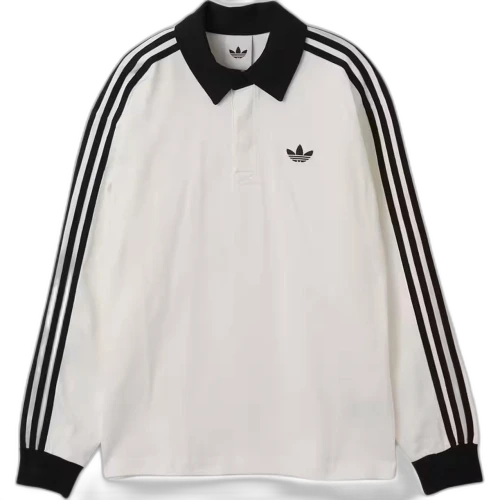 Adidas Originals 3 Stripes RUGBY LONGSLEEVE Polo Shirt Men's