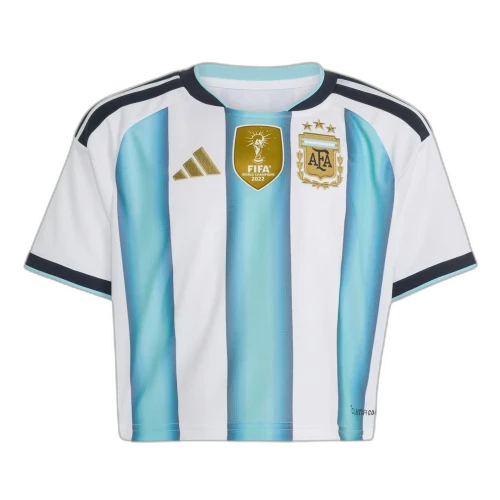 adidas Argentina 26 Home Cropped Jersey 'White Icey Blue Light Blue' (Women's)