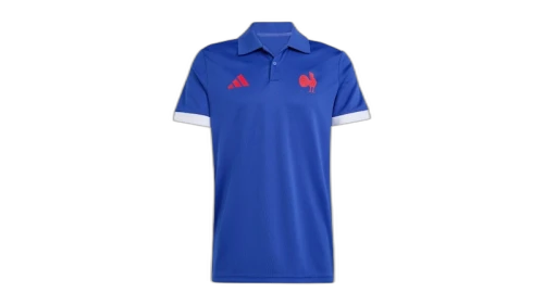 adidas France Rugby Home Supporters Replica Polo Semi Lucid Blue
