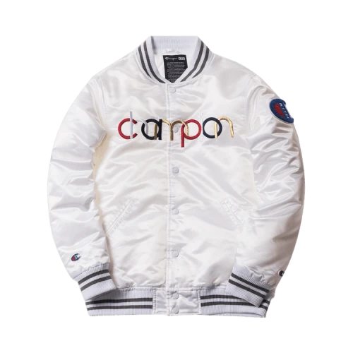 Kith x Champion Baseball Jacket 'White'
