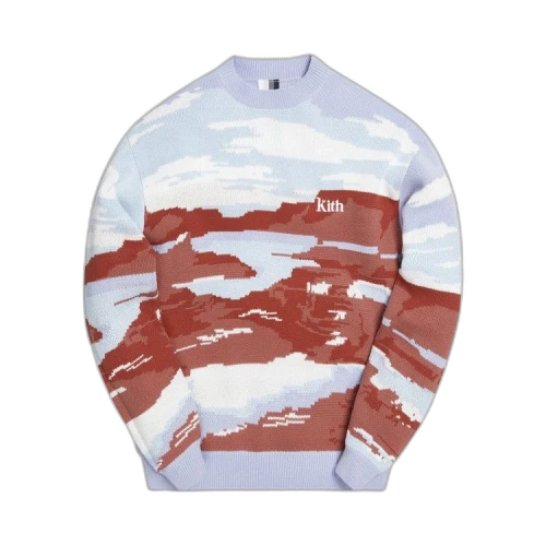 Kith Canyon Point Crewneck Sweater 'Mauve Multicolor'
