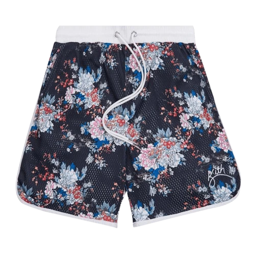 Kith Floral Panel Active Short 'Navy/Multi'