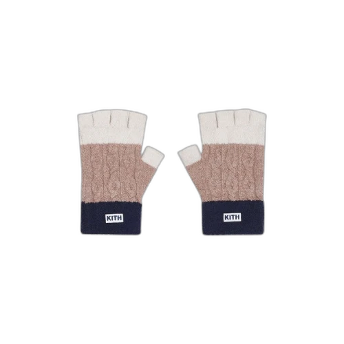 Kith Ellwood Colorblocked Fingerless Gloves 'Dark Tan'