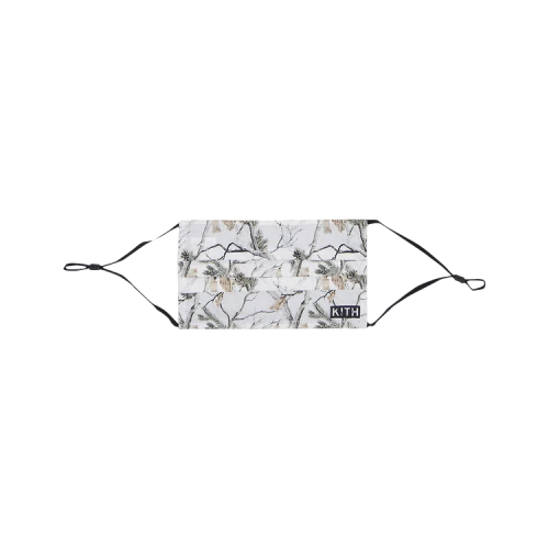 Kith Pine Tree Camo Washable Face Mask 'White'