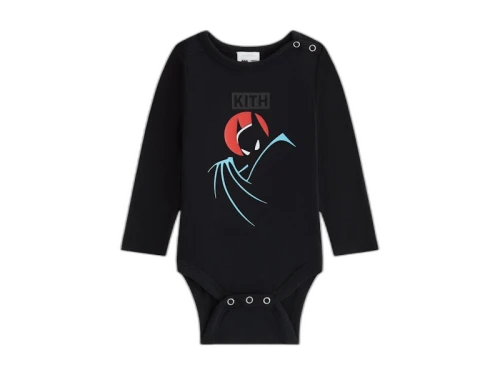 Kith x Batman Baby Animated Vintage Bodysuit Black