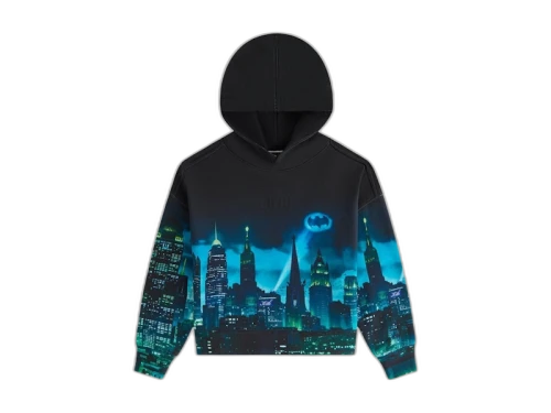 Kith x Batman Kids Gotham Nelson Hoodie Black