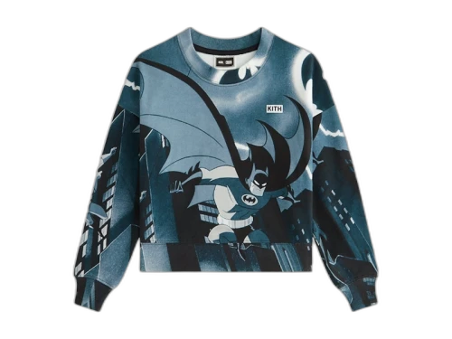 Kith x Batman Kids Batman And Robin Nelson Crewneck Black