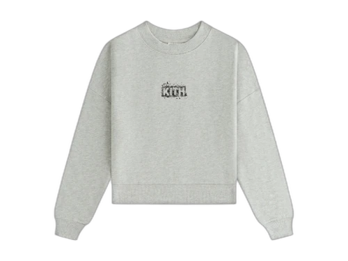 Kith x Batman Kids Bats Nelson Crewneck Light Heather Grey